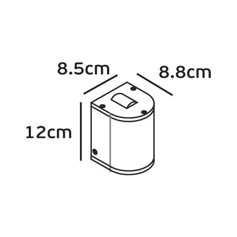 Фасаден декоративен осветител UP/DOWN 2x2W 4000K с тясно излъчване Ra>80 IP65, цвят черен - VL LED VK/02175/WA/B/C