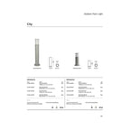 Градински осв., max 20W, Al+glass, стълбче  ø16.5 x h=75.6cm,IP54,антрацит - VL LED VK/01091/AN/75