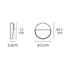 Стенен дек. осв.-кръгъл, 220-240V, 4W, 3000K, 160lm, CRI>80, IP54, ø11x2.6cm, антрацит - VL LED VK/02148/AN/W