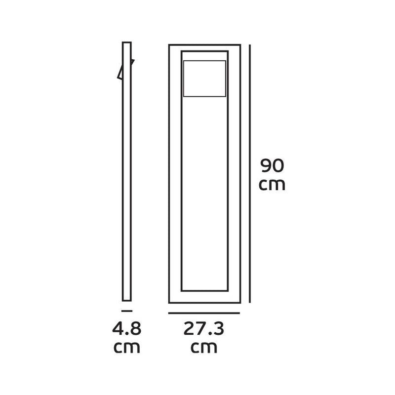 Градинско осв. тяло, насочваемо 17W, 3000K, 1115lm, Anthracite, 35?, 200-240V, 1115mm IP54 - VL LED VK/02104/AN/W