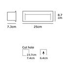 Стенен дек. осв., 100-240V, 9W, 3000K, 280lm, CRI>84, IP65, 25x8.7cm, антрацит - VL LED VK/02108/AN/W