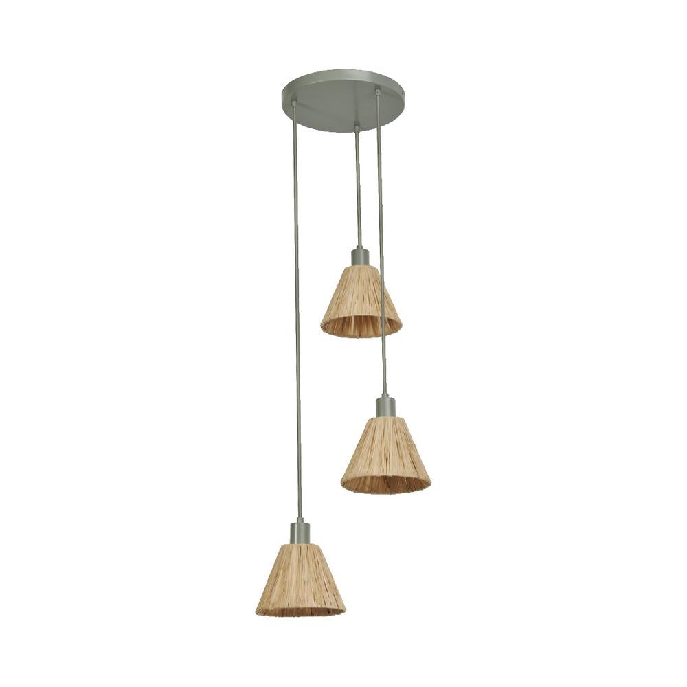 Декоративен осветител модел Raffia Pendant Plate, 3XE27, зелен - LEDVANCE LED838192