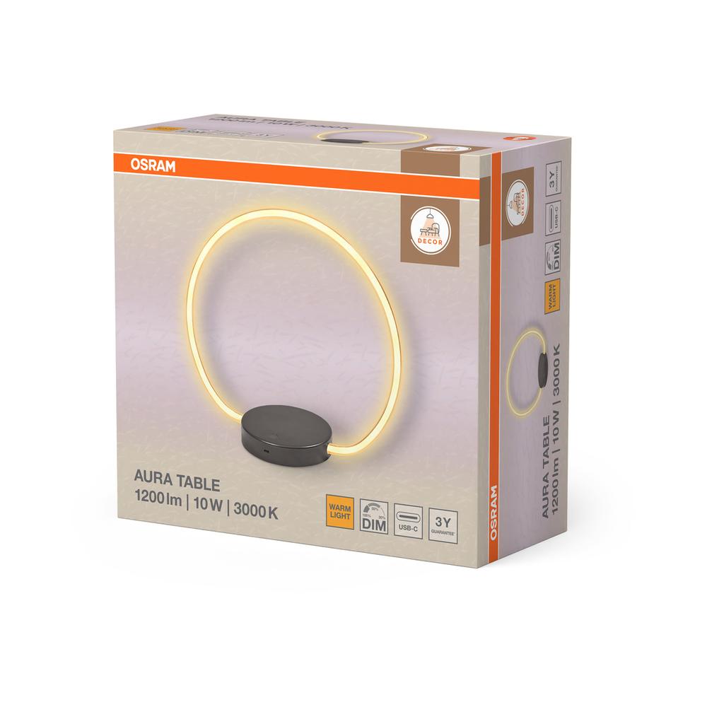 Декоративен осветител модел Aura, за маса, 10W, 800lm, 3000К, Ra>80, Touch DIM USB - OSRAM LED453656