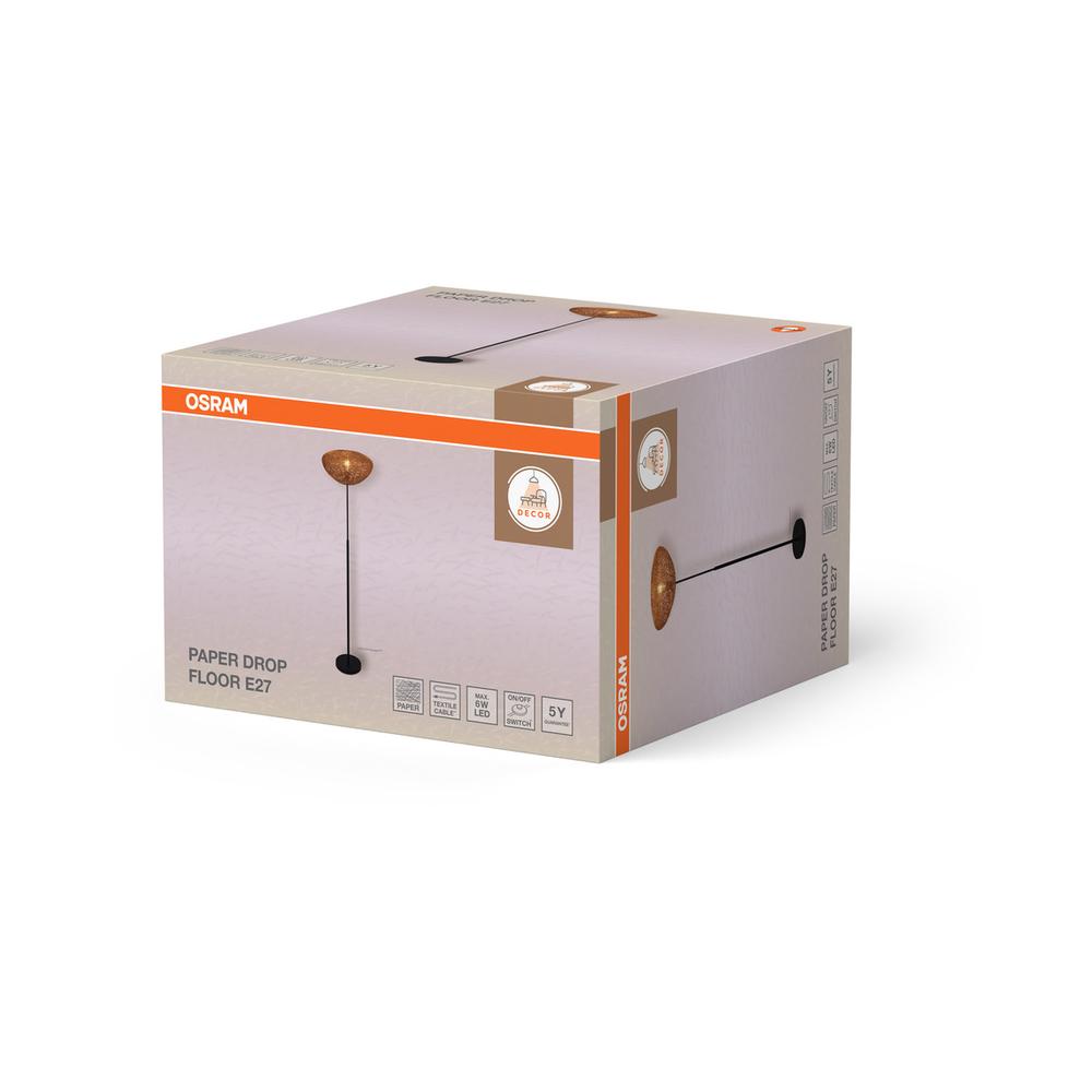 Декоративен осветител модел Paper Drop, за под, 1XE27, Бежаво - OSRAM LED454844