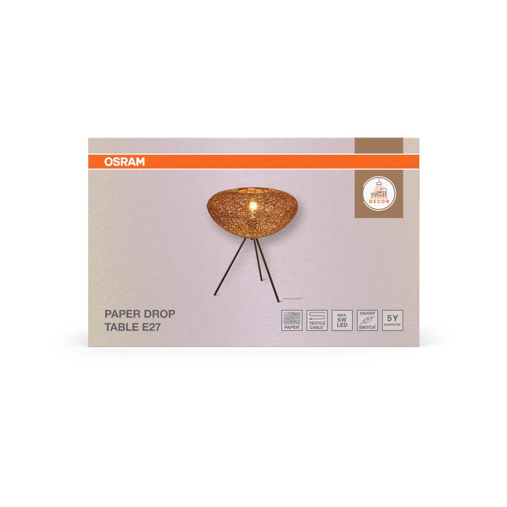 Декоративен осветител модел Paper Drop, Висящ линейно, 1XE27, Бежаво - OSRAM LED454868