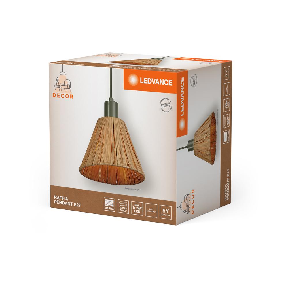 Декоративен осветител модел Raffia Pendant, висящ, 1XE27, зелен - LEDVANCE LED838154
