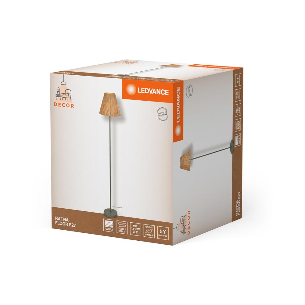 Декоративен осветител модел Raffia Floor, за под, E27, зелен - LEDVANCE LED838239