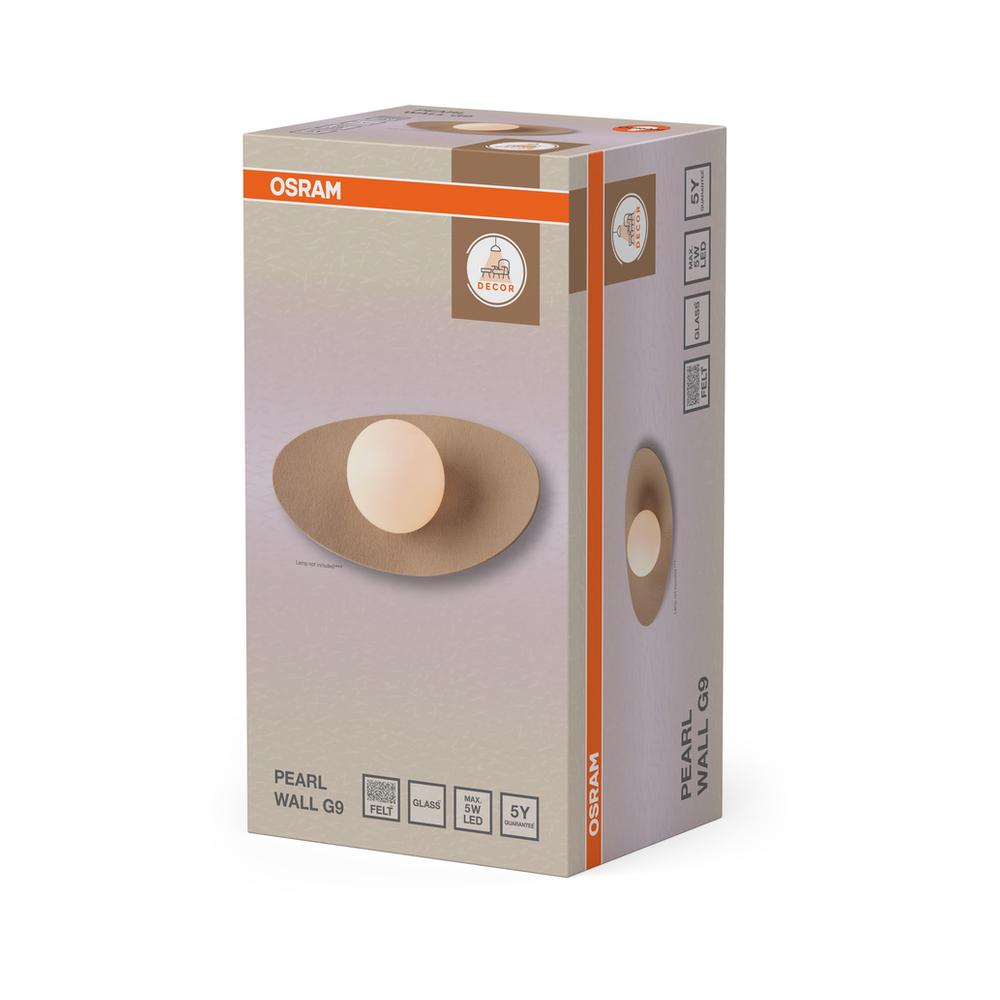 Декоративен осветител модел Pearl, за стена, 1XG9, бежов - OSRAM LED847668