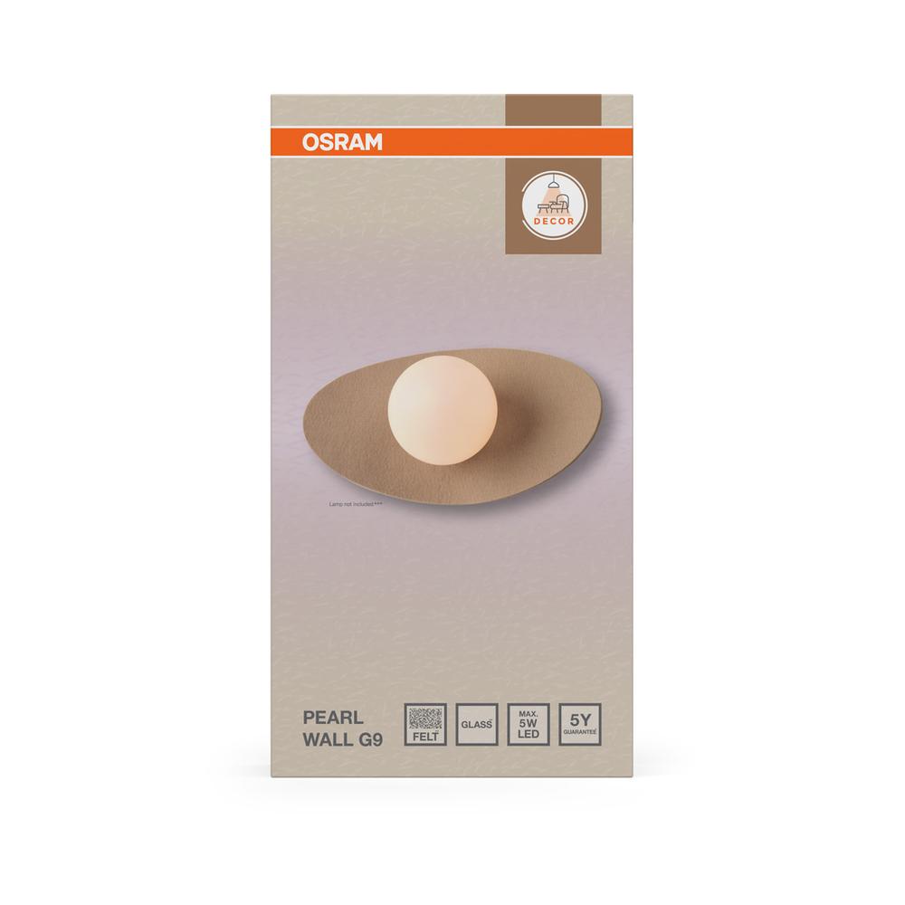 Декоративен осветител модел Pearl, за стена, 1XG9, бежов - OSRAM LED847668