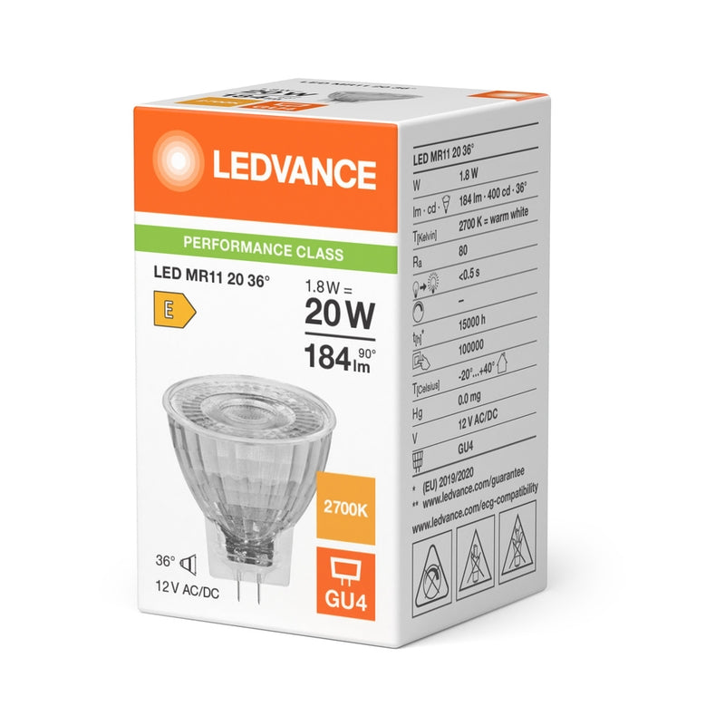 LED лампа тип MR112036 1.8W 2700К Ra>80 GU4 P - LEDVANCE LED MR11 P