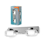 LED осветител, тип ORBIS FLAME 2X5.5W, 870lm, 3000К/4000К, 300x130x90mm, IP44, Хром - LEDVANCE