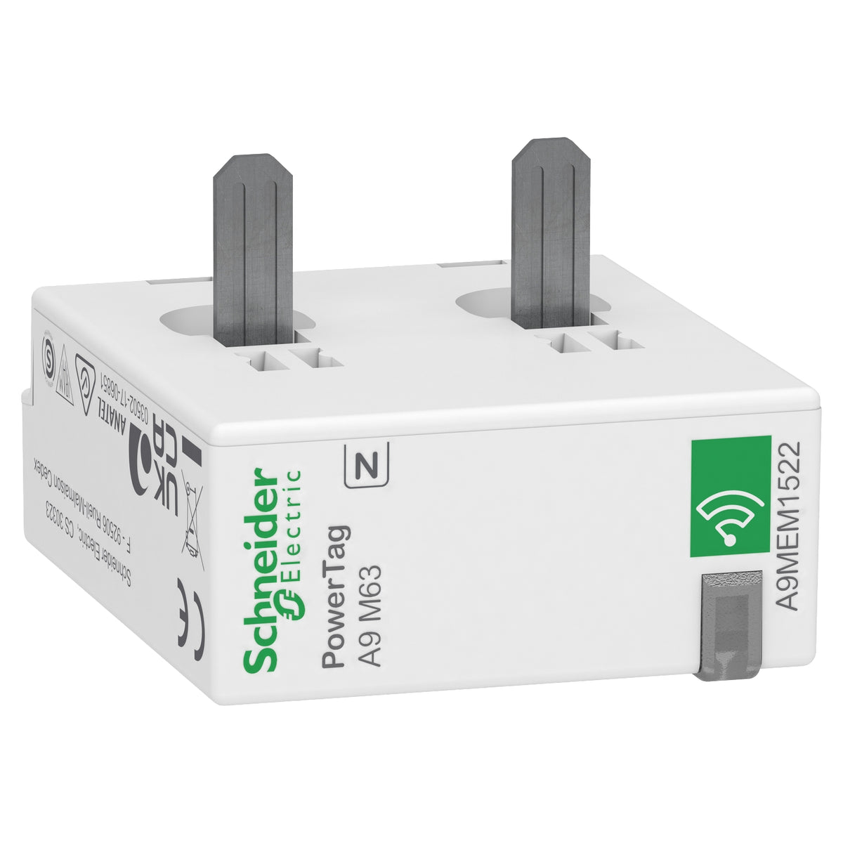 PowerTag - Acti9 Monoconnect 1P+N - долна позиция - Maximum 63A- ен...