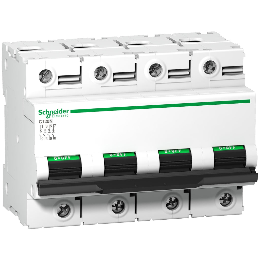 Миниатюрен автоматичен прекъсвач C120N - 4P - 100A - C крива - SCHN...