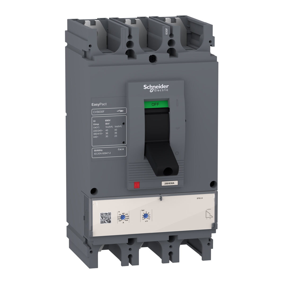 прекъсвач EasyPact CVS400F, 36 kA, 415 VAC, 400 A rating ETS 2.3 ел...