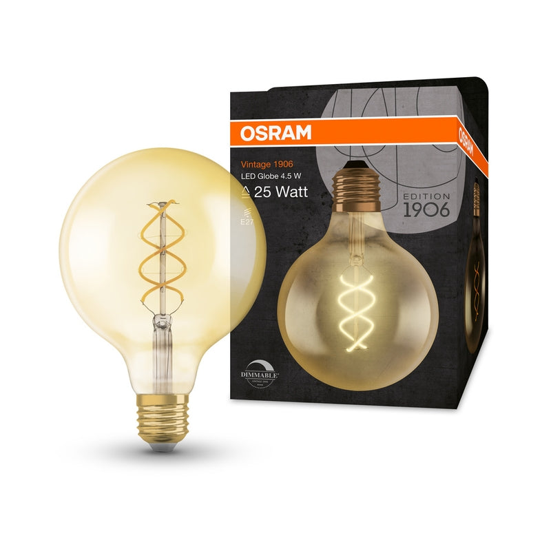 LED винтидж лампа 1906LEDGLBD 4W Ra>80 2000K 230V FILGD E27 FS1 - OSRAM Vintage 1906 LED CLASSIC Globe Dimmable