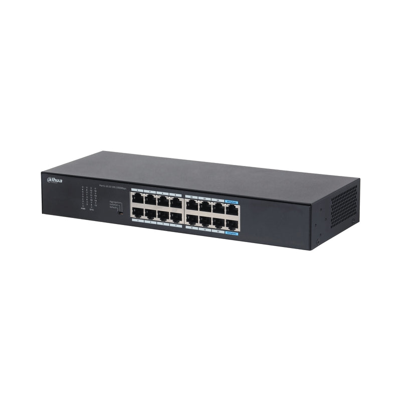 16 портов гигабитов мрежов комутатор L2 неуправляем - DAHUA S3016-16GT