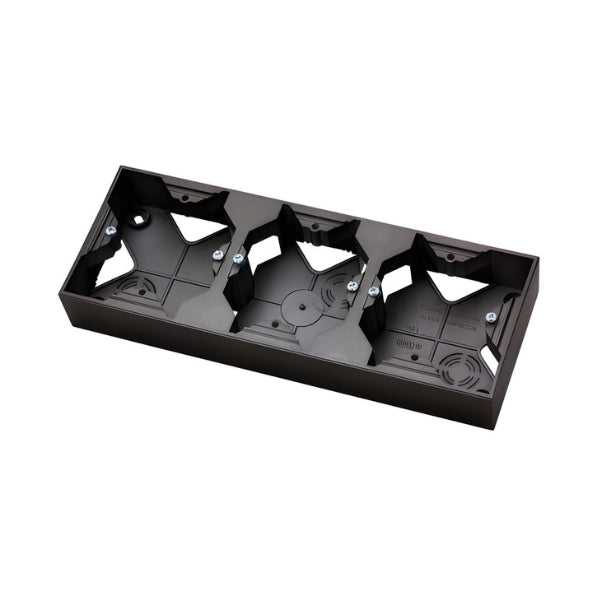 Конзола 3x открит монтаж Черен - OSPEL Aria PNP-3U/33