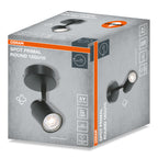 Декоративен спот прожектор PRIMAL 1XGU10 кръгъл, черен - OSRAM