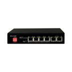 PoE мрежов суич, 4 порта + 2 Gigabit uplink, 10/100/1000 Mbps - Com...