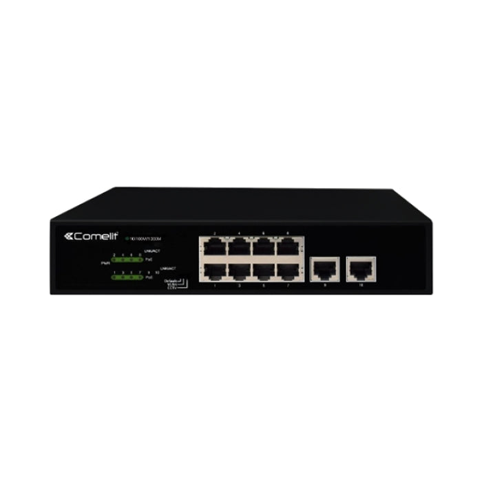 PoE мрежов суич, 8 порта + 2 uplink (Gigabit Ethernet) - Comelit IP...