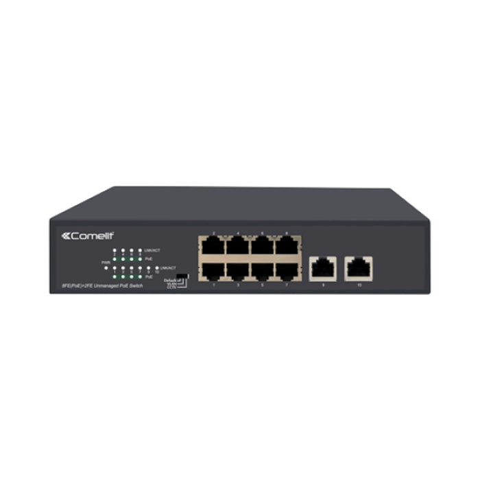 PoE мрежов суич, 8 порта + 2 uplink (10/100 Mbps) - Comelit IPSWP08...