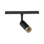 VK/04604/TR/DA/B/W EIVA, LED осветител за магнитна шина 48V, Тънка,  DALI, 3000K, 711lm, 7W, CRI>90, ø3.6x8.5cm, IP20, черен (без ринг) - VK LED Eiva