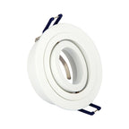 VK/03015G/W Насочваем кръгъл спот GU10/PAR16, Max12W (LED), IP20, ø9.15x2.8cm, бял - VK LED Cree