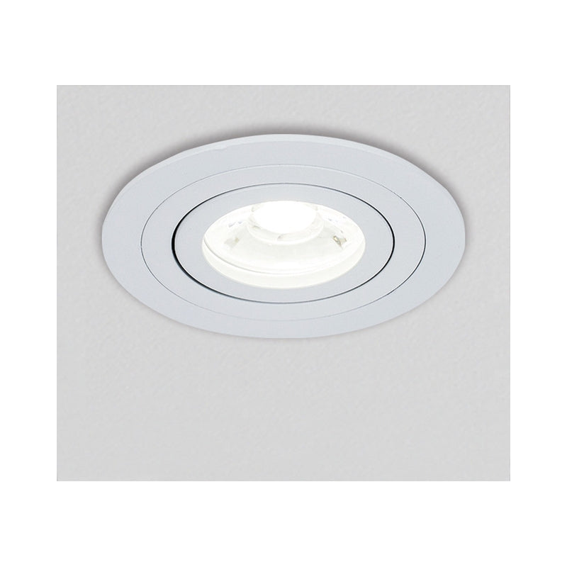 VK/03015G/W Насочваем кръгъл спот GU10/PAR16, Max12W (LED), IP20, ø9.15x2.8cm, бял - VK LED Cree