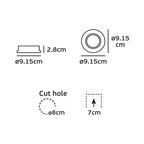 VK/03015G/B Насочваем кръгъл спот, GU10/PAR16, Max12W (LED), IP20, ø9.15x2.8cm, черен - VK LED Cree