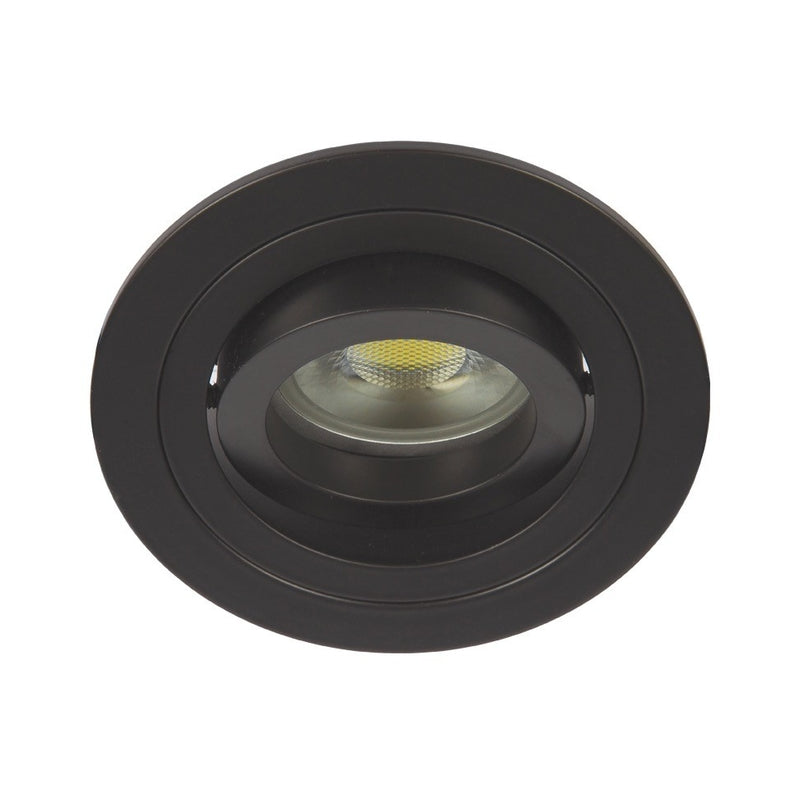 VK/03015G/B Насочваем кръгъл спот, GU10/PAR16, Max12W (LED), IP20, ø9.15x2.8cm, черен - VK LED Cree