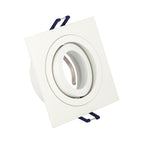 VK/03014G/W Квадратен насочваем спот, GU10/PAR16, Max12W (LED), IP20, 9.3x9.3x2.8cm, бял - VK LED Cree