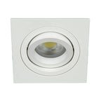 VK/03014G/W Квадратен насочваем спот, GU10/PAR16, Max12W (LED), IP20, 9.3x9.3x2.8cm, бял - VK LED Cree