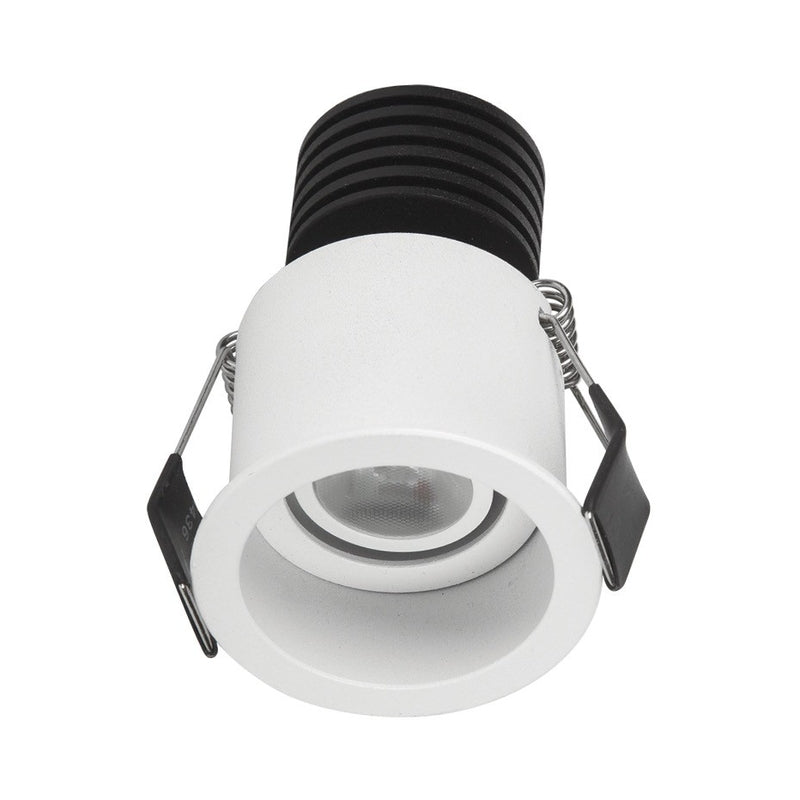 VK/04220/W/W Вграден LED насочваем спот, 3W, 3000K, 89lm, 8°, IP20, бял - VK LED Onti