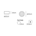 VK/03308/BG Спот за вграждане за GU10/PAR16, Max12W (LED), IP20, ø8.5x3.6cm, шлифовано черно отвън + златно отвътре - VK LED Ikon