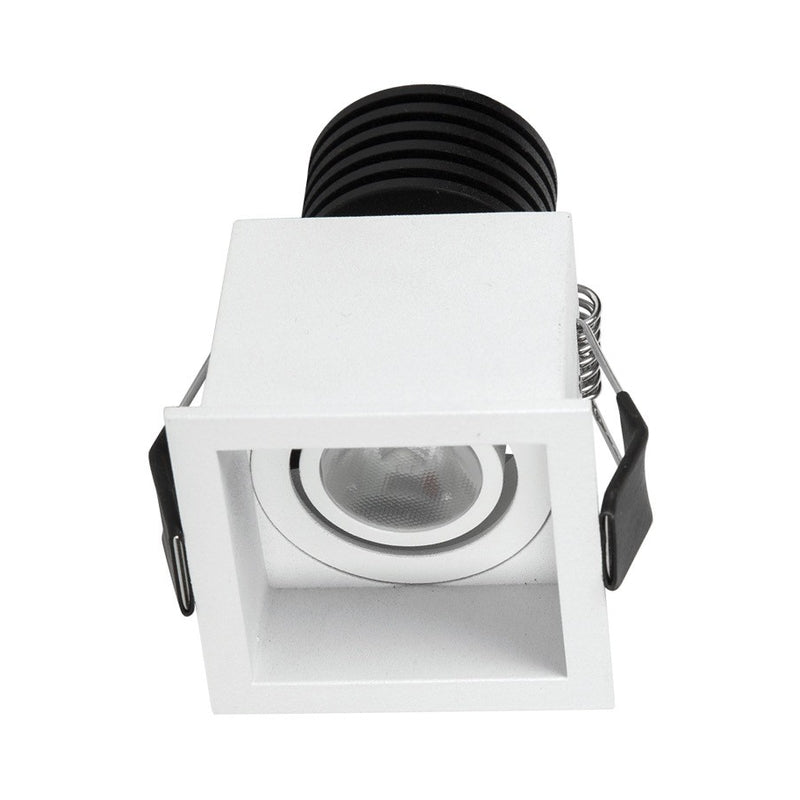 VK/04221/W/W Вграден LED насочваем спот, 3W, 3000K, 89lm, 8°, IP20, бял - VK LED Onti