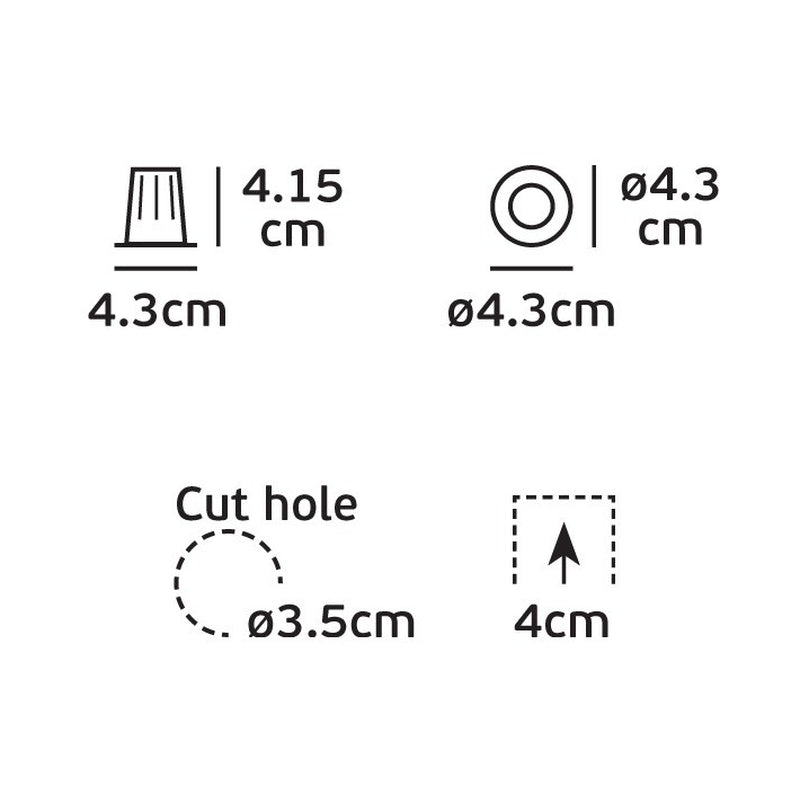 VK/04261/B/W Вграден LED насочваем спот, 2W, 3000K, 180lm, 15°, IP20, черен - VK LED Bloc