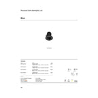 VK/04261/B/W Вграден LED насочваем спот, 2W, 3000K, 180lm, 15°, IP20, черен - VK LED Bloc