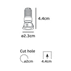 VK/04438/W/W Вграден LED спот за таван, 1W, 3000K, 65lm, 24°, CRI>90, IP20, ø2.3cm, бял - VK LED Smol