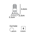 VK/04439/W/W  Вграден LED спот за таван, 1W, 3000K, 65lm, 24°, CRI>90, IP20, 2.3x2.3cm, бял - VK LED Smol