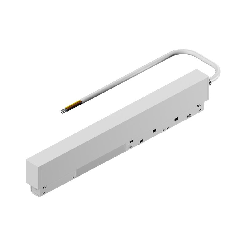 VK/04596/TR/PP/100/W EIVA,  Аксесоари за LED магнитна шина 48V. Тънка. DALI. 100W захранващ кабел 3x0.75mm2, бял - VK LED Eiva