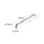 VK/04596/TR/PP/100/B EIVA,  Аксесоари за LED магнитна шина 48V, Тънка, DALI, 100W, захранващ кабел 3x0.75mm2. черен - VK LED Eiva