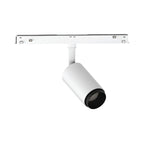VK/04605/TR/DA/ZM/W-B/W EIVA, LED осветител  за магнитна шина 48V, Тънка, DALI, 3000K, 1.524lm, 15W, увеличаващо 15°-45°, CRI>90, ø4.5x9cm, IP20, бяло + черно - VK LED Eiva