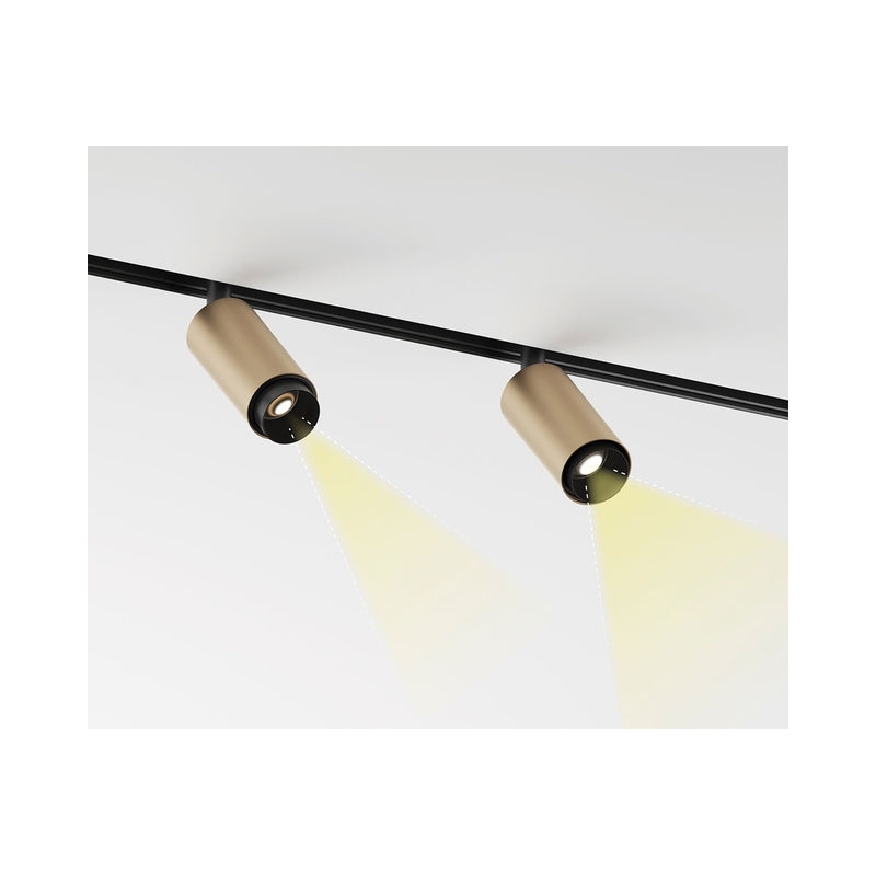 VK/04605/TR/DA/ZM/W-B/W EIVA, LED осветител  за магнитна шина 48V, Тънка, DALI, 3000K, 1.524lm, 15W, увеличаващо 15°-45°, CRI>90, ø4.5x9cm, IP20, бяло + черно - VK LED Eiva