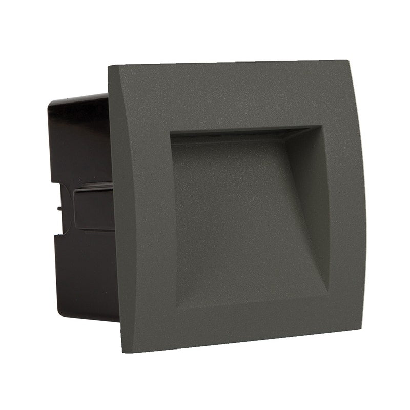 VK/04138/AN/W LED осветител за стена, 220-240V, 4W, 3000K, 343lm, CRI>80, IP54, 8.9x8.9cm, антрацит - VK LED Edda