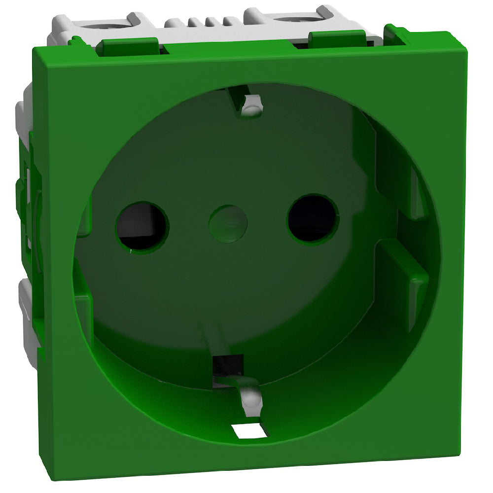Контакт Шуко 2Р+Е 16А 2M Зелен - bticino Light Now Y4141G