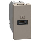 Розетка USB тип C Power Delivery 20W 1M Камък - bticino Light Now YG4192C