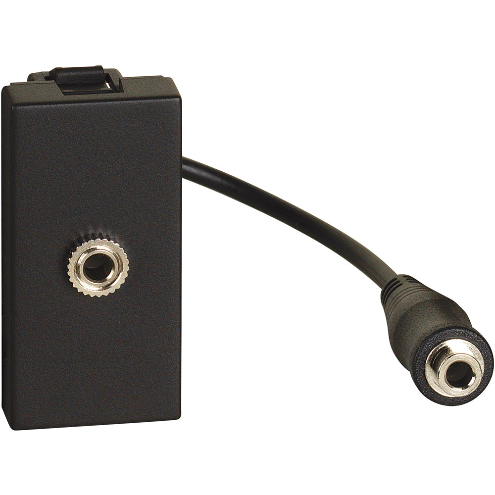 Розетка аудио жак 3.5mm 1M Графит - bticino Light Now YD4280