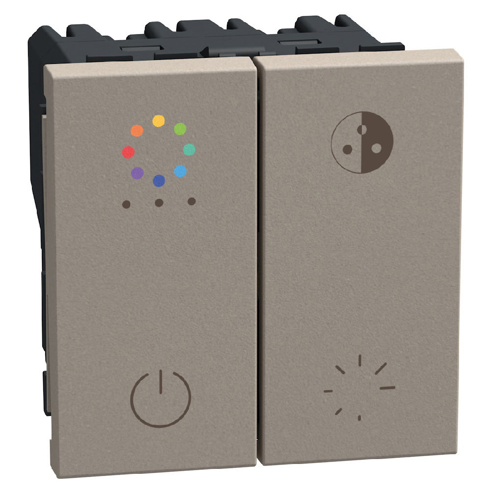 Димер бутонен DALI RGB 2M Камък - bticino Light Now YG4417