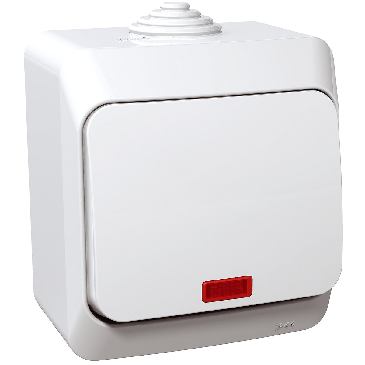 Еднополюсен ключ с индикаторна лампа IP44 Бял  - Schneider Electric...
