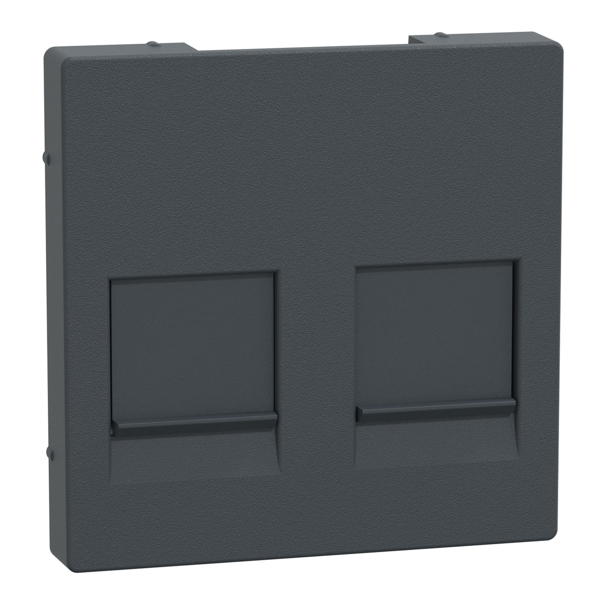 Лицев панел за 2 отвора модулен жак Антрацит System M - SCHNEIDER ELECTRIC Merten System M MEG4562-0414